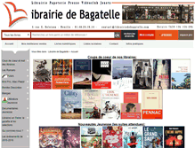 Tablet Screenshot of librairiedebagatelle.com